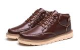 新作メンズレザーワークシューズマーテインワイン24.5cm