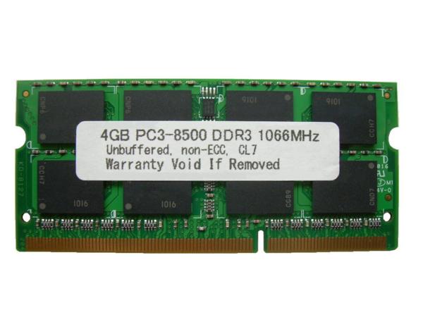 SODIMM 8GB(4GBx2枚) PC3-8500 DDR3 1066 204pin 相性保証付