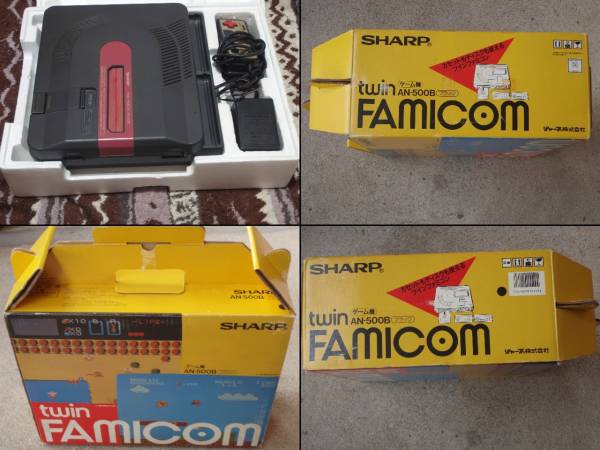 ツインファミコン AN-500B ブラック 箱付き ジャンク SHARP ツイン