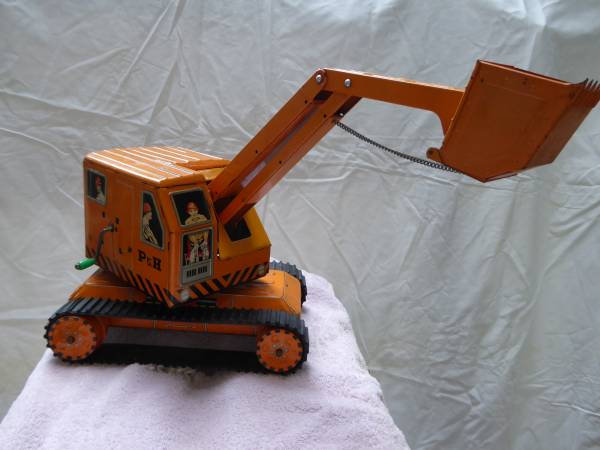 ブリキ製の大型ショベルカー