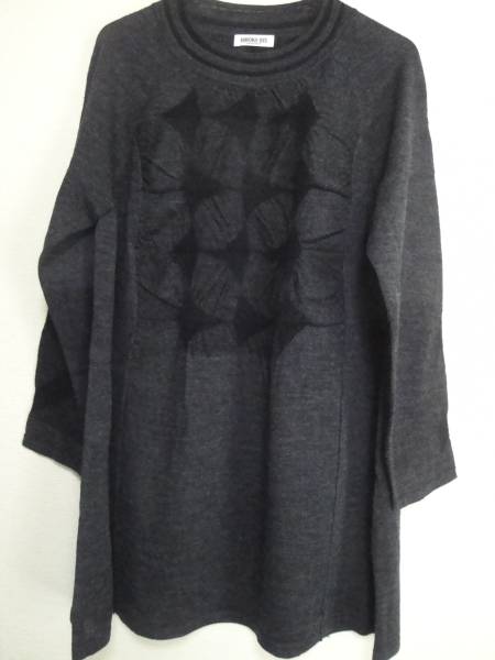 美品 HIROKO BIS ニットチュニック 11号 黒 レディースファッション 
