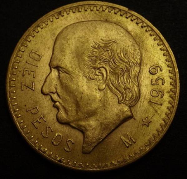 □1959年/メキシコ/10ペソ金貨☆P486 【公式通販】