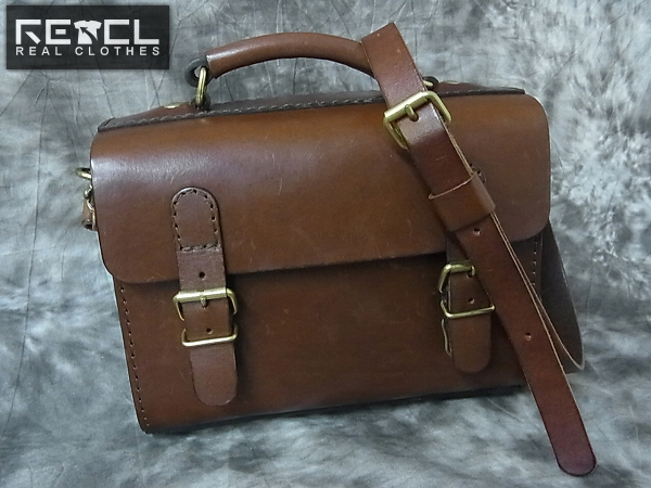 HERZ/ヘルツ 2way レザー クラシック樽型ミニバッグ/ショルダー ご入札
