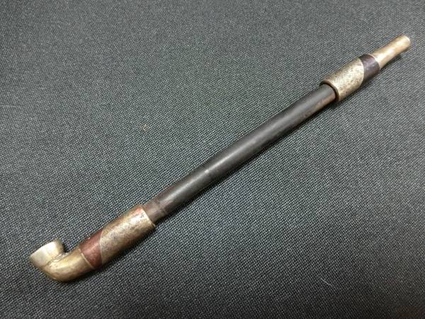【近】時代色金繋極上煙管 朧銀・蒸銀