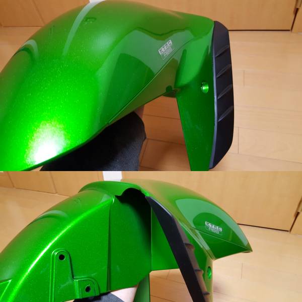 新同Kawasaki ZX-14R ZZR1400 純正フロントフェンダー フィン付 ZX-14R