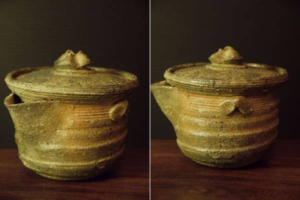 誕生寺焼 南蛮手急須 宝瓶 宮山作 &frasl; 煎茶道具 南蛮 岡安宮山人