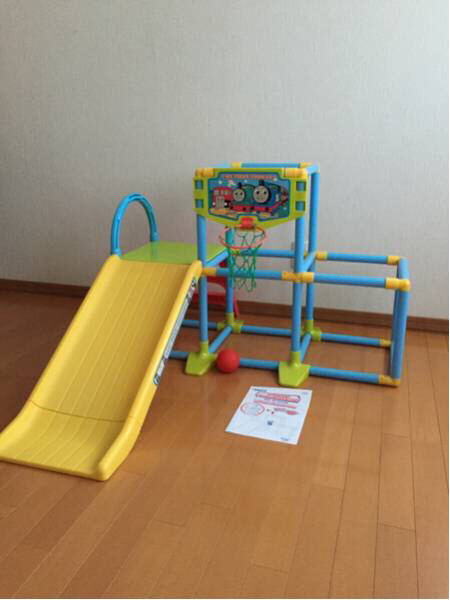 トーマスげんき かんたん おりたたみジム 滑り台 ジャングルジム