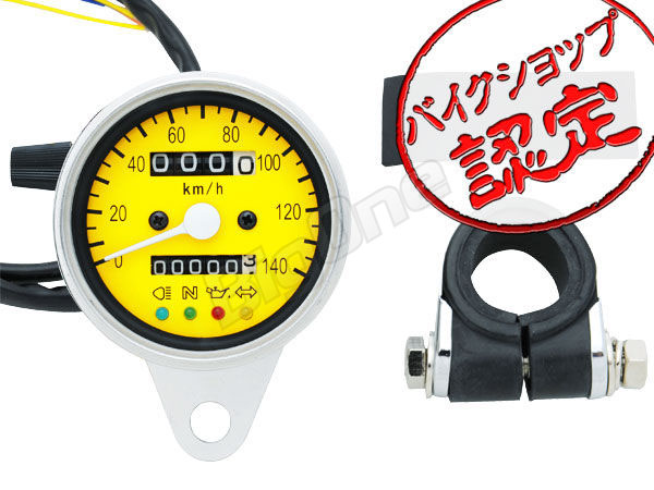 LEDメーター 黄 BW'S50 ドラッグスター400 ビラーゴ250 アプリオ
