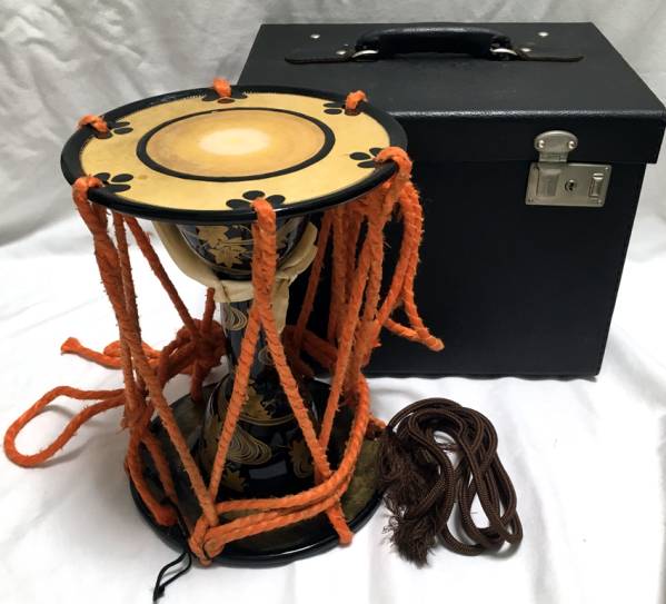 和楽器 小鼓 つづみ 打楽器 ハードケース付 ジャンク 中古 小鼓 和楽器