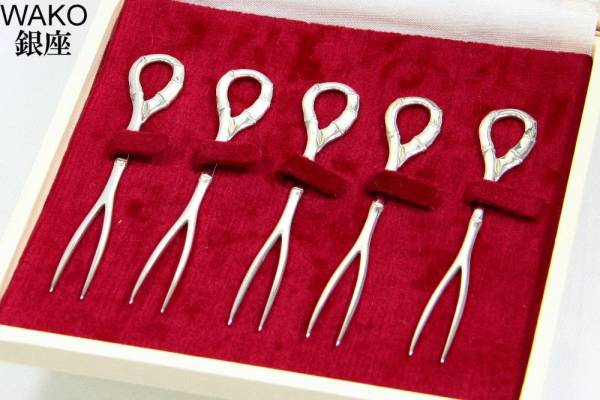 NC307【ワコー　デザート　フォーク　5本】未使用
