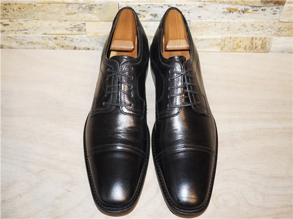 美品/ジョンストン&マーフィ/ストレートチップ/黒/26，5cm/P61106