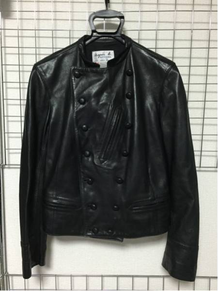 agnes b. レザー レザージャケット b.（ライダースジャケット）の