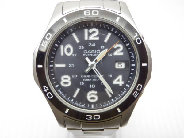 CASIO OVERLAND OVW-600 電波ソーラー 二次電池交換済 中古動品◇OVW-