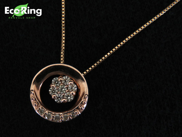 1円 組曲 K10PG×ダイヤモンド デザイン ネックレス GK822