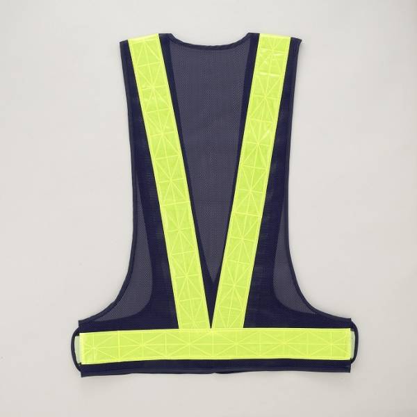 19着一括　新品　 安全ベスト 反射ベスト　紺/黄　60mm幅反射
