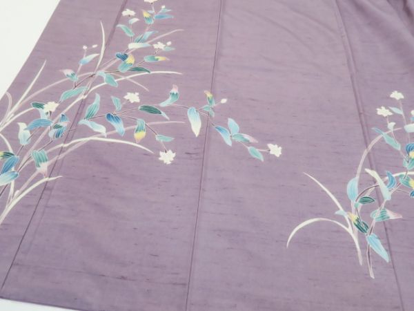 ゆめsaku 加賀友禅“優しさ溢れる二つの抱擁”白山紬訪問着 h-96