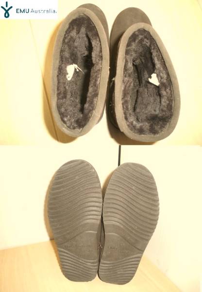EMU Australia☆Amity☆シープスキンモカシン チャコール 22㎝ 楽天