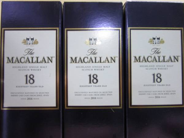 マッカラン The MACALLAN 18年 1996 箱付 3本 マッカランTheMACALLAN18