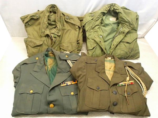 処分 払い下げ品 U.S. 陸軍 ブレザー 等 4点 / 軍隊 [梱0.4]