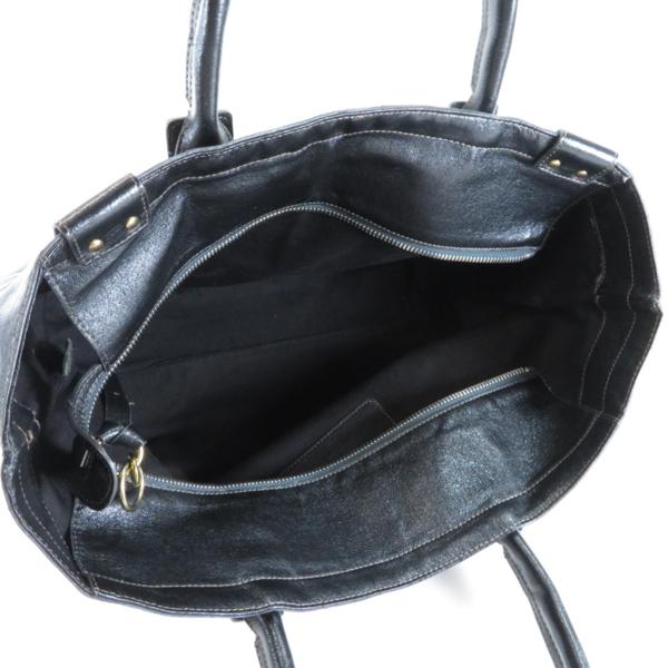 CHLOE ロゴデザイン トートバッグ レザー レディース