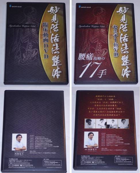 西海晃斗 妙見法活法整体 セミナー腰痛攻略17手＆臨床動画DVD
