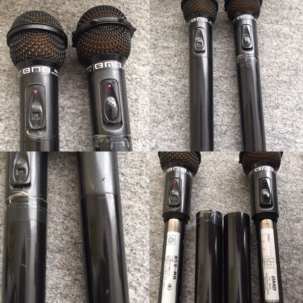 BMB 電波式ワイヤレスマイク WT-8000 WM-840 動作品 訳あり BMB 電波式ワイヤレスマイク WT-8000 WM-840 動作品 訳あり