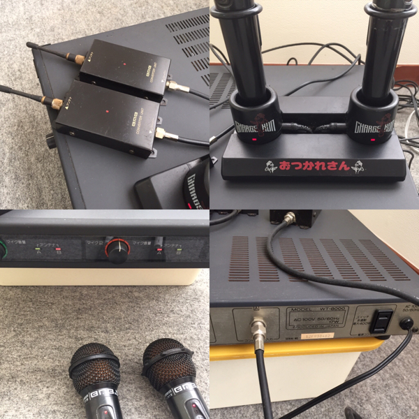 BMB 電波式ワイヤレスマイク WT-8000 WM-840 動作品 訳あり BMB 電波式ワイヤレスマイク WT-8000 WM-840 動作品 訳あり