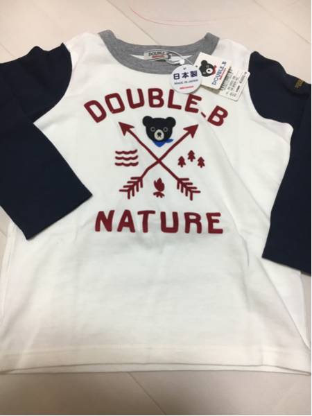 新品！ミキハウス ダブルB ロンT 長袖 100 ②