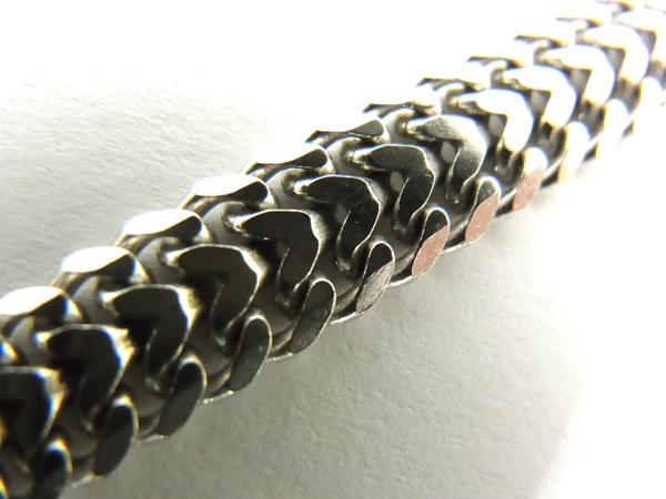 ■ Pt850 デザイン ブレスレット メンズ 19cm 20.75g 洗浄済