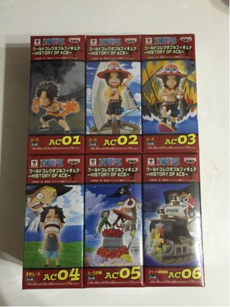 ワンピース ワールドコレクタブルフィギュア HISTORY OF ACE 6種 ご覧