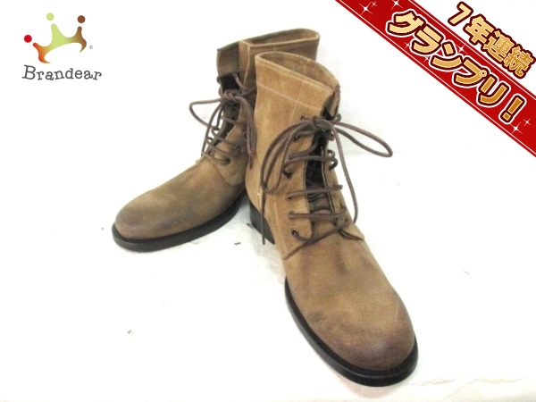 ブッテロ ショートブーツ 40 メンズ ライトブラウン スエード