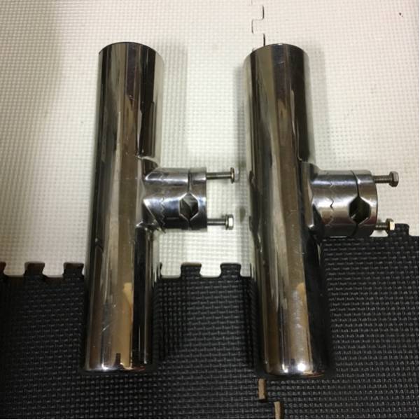 中古品 クランプ型 ロッドホルダー ステンレス 2個セット