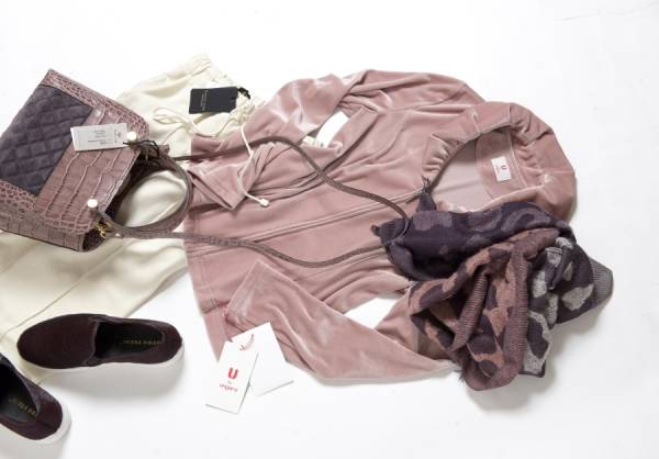 U by ungaro♪定番人気だった衿ジップベロア羽織ピンク