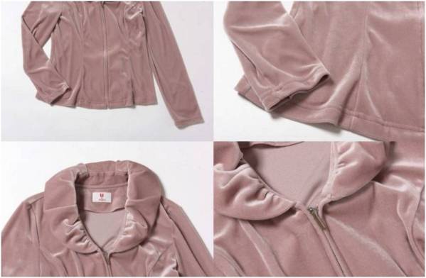 U by ungaro♪定番人気だった衿ジップベロア羽織ピンク