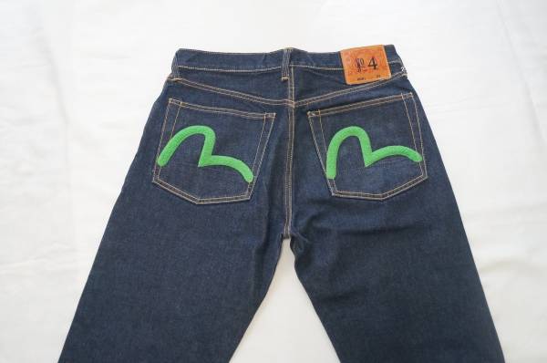 EVISU エヴィス　希少　毛糸のような、みどりカモメ　W32 本物