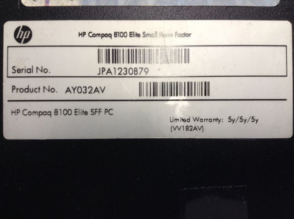 HP 8100 Elite SFF [Core i5/4G/160G/Win7Pro/Office] 00100030_4