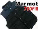 新品4.9万 マーモット ダウンベスト ヘリンボーン 黒 L/実寸XL～