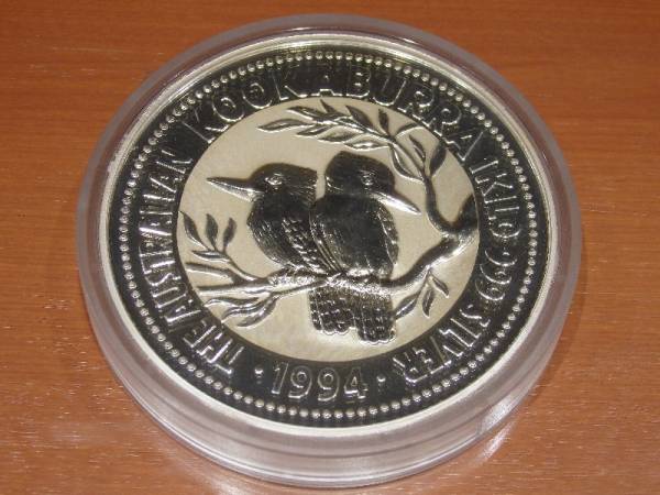 オーストラリア 1994年 カワセミ 30ドル銀貨 1kg プルーフ