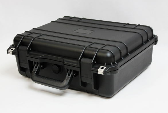 新品・訳あり●ハードガンケース40cm 黒プラ●3段クッション