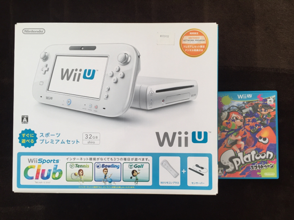 完動品】WiiUスポーツプレミアムセット スプラトゥーン付き ＋＋＋ご覧