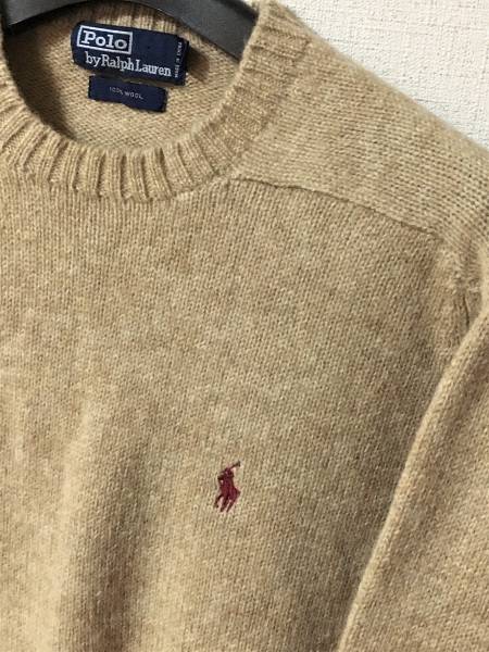 ラルフローレン☆ウール ニットセーター L ベージュ☆美品 Polo Ralph