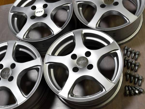 FIAT500など◆ATSアルミ 5.5Jx14インチ +35 ボルト付 中古4本SET