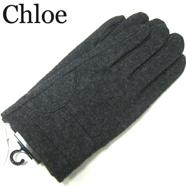 新品▼メンズ　Chloe クロエ　カシミヤ　手袋　グローブ ウール