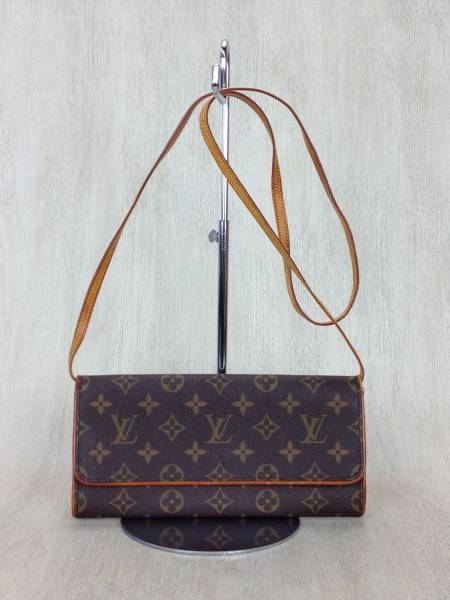 LOUIS VUITTON◆ポシェットツインGM・モノグラム/BRW/モノグラ…