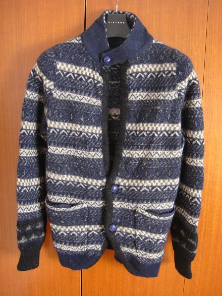 ■11AW sacai ジャガード アンゴラ混 ニット カーディガン 2