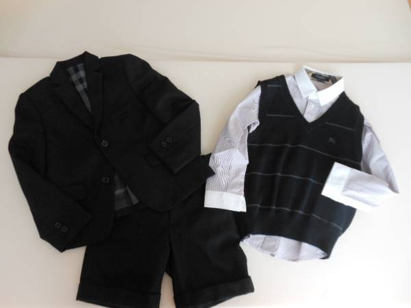 バーバリー 子供服 スーツ 120A 4点セット 三陽商会 美品 入学式 卒業式 入園式 卒園式