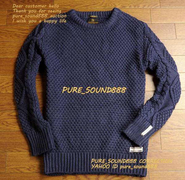 新品■即納*scotch&soda*スコッチ＆ソーダ ニットセーターＬ紺