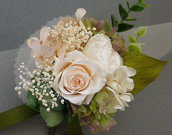 プリザーブドフラワーコサージュ＊ナチュラルカラー_1