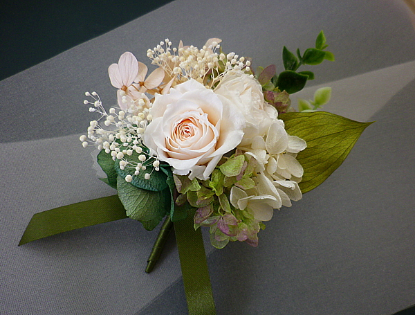 プリザーブドフラワーコサージュ＊ナチュラルカラー_3