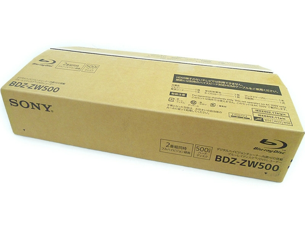 未使用 SONY BDZ-ZW500 ブルーレイ レコーダー HDD搭載 N2201957 家電
